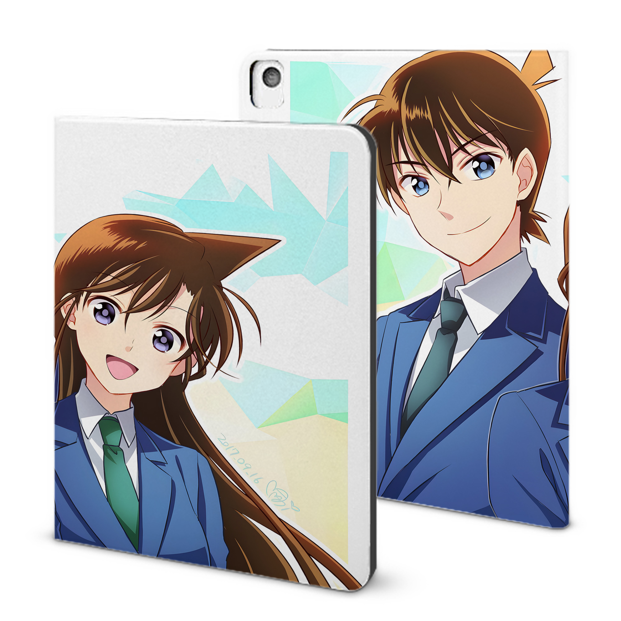 （画像用） 名探偵コナン Detective Conan IPadケース ペンホルダー付き ブックスタイルデザイン